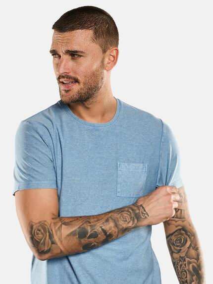 emilio adani Herren T-Shirt meliert Blau 33019 emilio adani Herren T-Shirt meliert Blau 33019