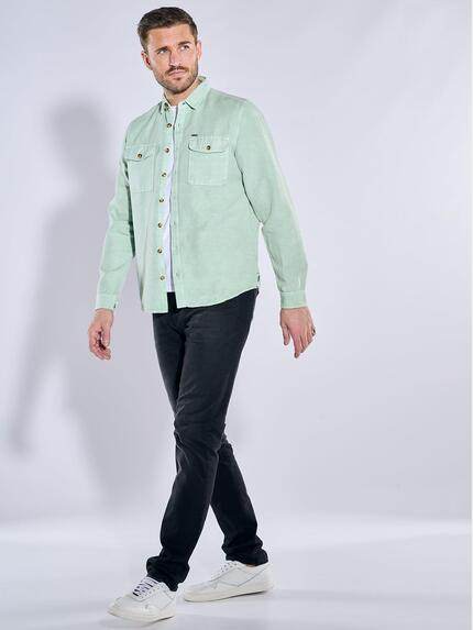 emilio adani Herren Langarm-Hemd aus Leinen Hellgruen 38910 emilio adani Herren Langarm-Hemd aus Leinen Hellgruen 38910