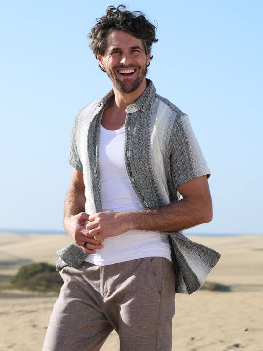 Männer Outfit Sonne auf der Haut
