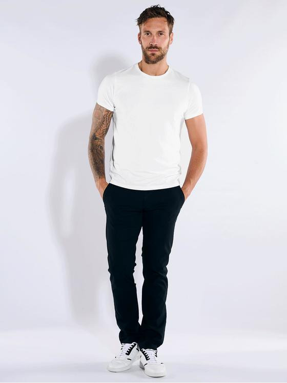 emilio adani Herren T-Shirt uni Weiß 36144