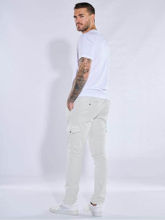 emilio adani Herren Cargo-Hose regular Hellgrau 38121