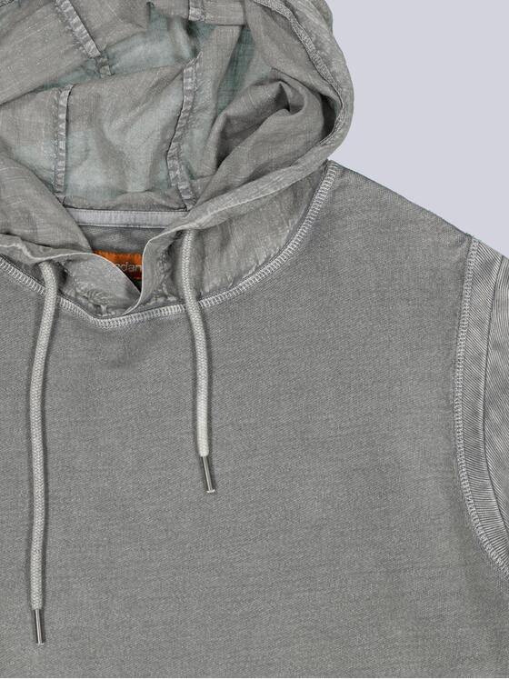 emilio adani Herren Pullover mit Kapuze Grau 36888
