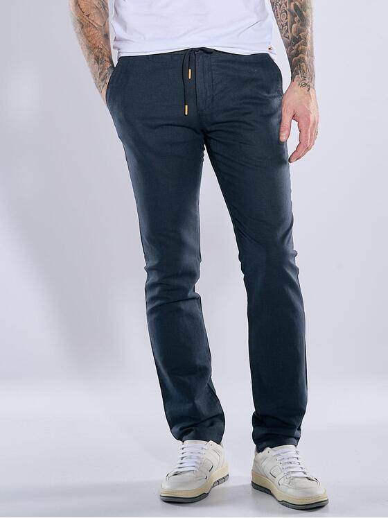 emilio adani Herren Chino mit Tunnelzug Blau 38612