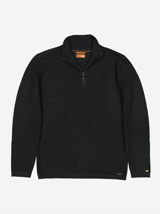 emilio adani Herren Pullover aus Merinowolle Schwarz 38251