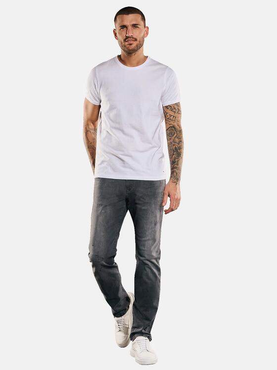emilio adani Herren Verwaschene Stretch-Jeans Grau 30591