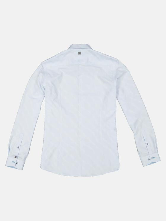 ENGBERS GERMANY Herren Langarm-Hemd strukturiert Hellblau 34685