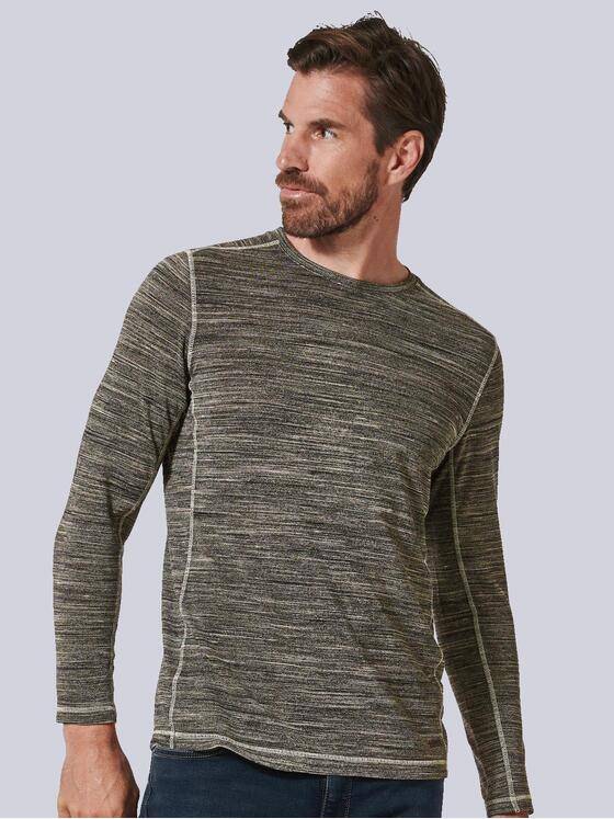 engbers Herren Langarm-Shirt gestreift Grau 35234