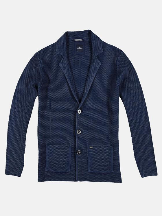 engbers Herren Softes Stricksakko aus Baumwolle Marineblau 29297