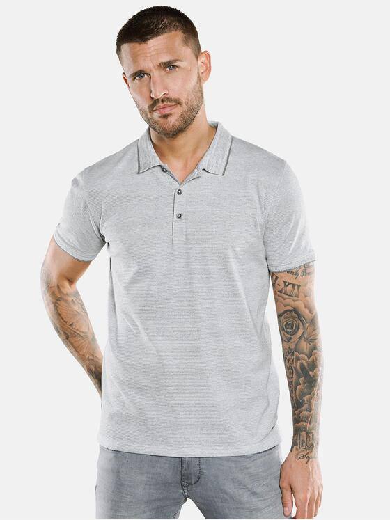 emilio adani Herren Polo-Shirt mit dezenter Strukur Weiß 33414