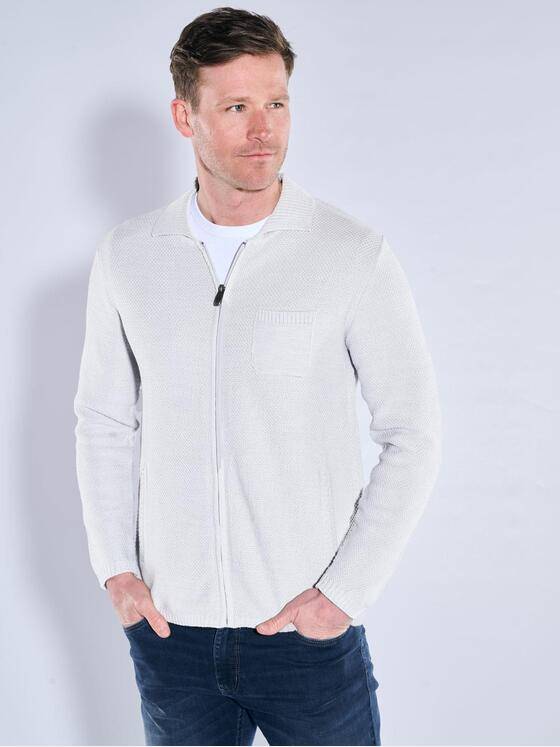 engbers Herren Cardigan regular Silbergrau 38953