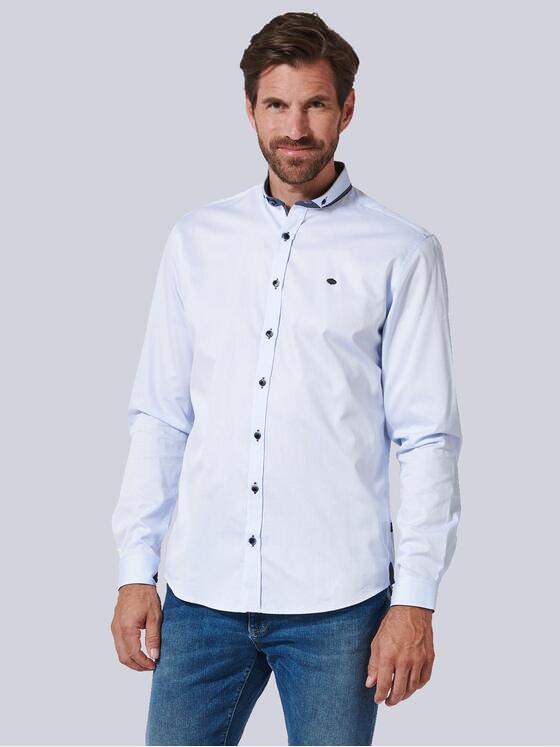 engbers Herren Langarm-Hemd uni Blau 35331