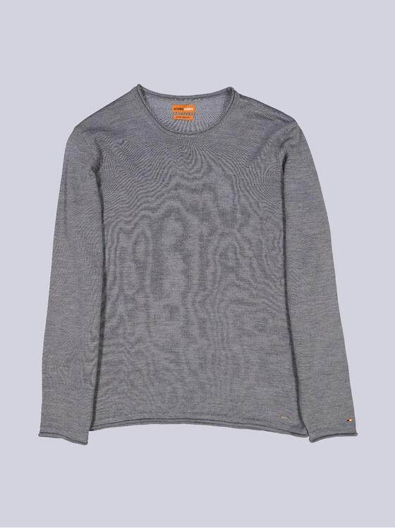 emilio adani Herren Pullover aus Merinowolle Silbergrau 39631