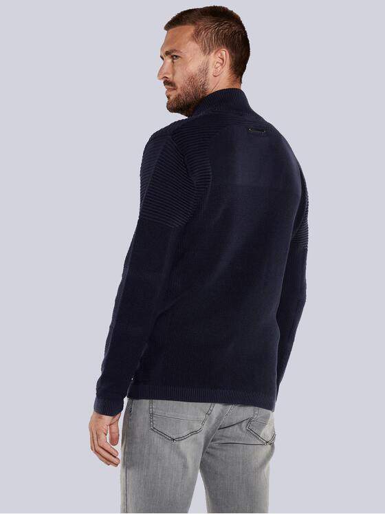 emilio adani Herren Cardigan strukturiert Blau 36068