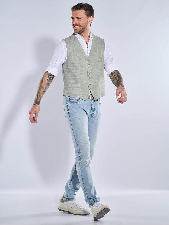 emilio adani Herren Sakko-Weste slim fit Grün 38425