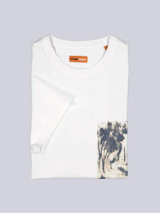 emilio adani Herren T-Shirt regular Weiß 38956