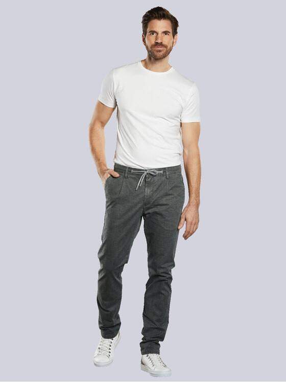 ENGBERS GERMANY Herren Chino mit Tunnelzug Dunkelgrau 34655