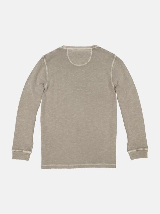 engbers Herren Langarm-Shirt strukturiert Beige 34515
