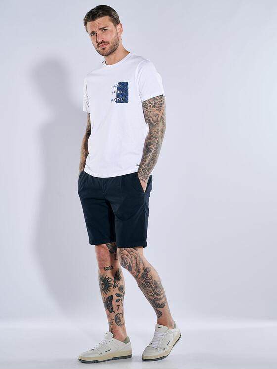 emilio adani Herren T-Shirt uni Weiß 38959