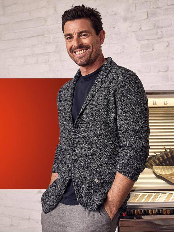 engbers Herren Stricksakko Schwarz 39973