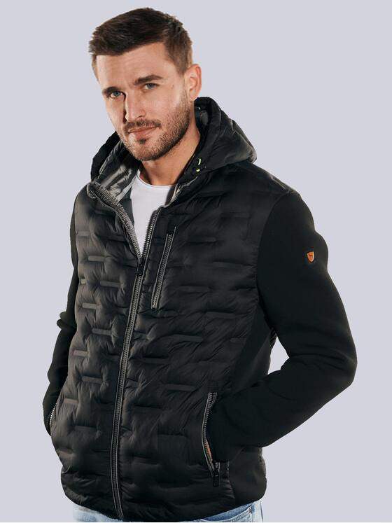 emilio adani Herren Steppjacke regular Schwarz 35197