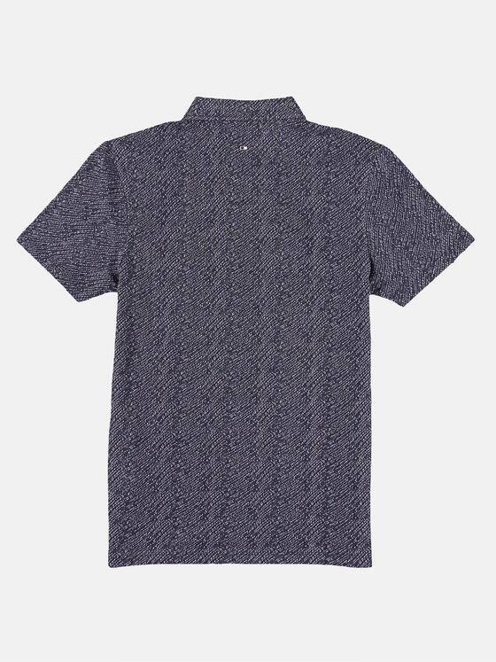 emilio adani Herren Poloshirt mit Jacquard-Struktur Blau 29886