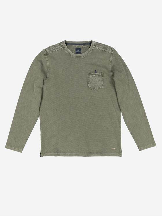 engbers Herren Langarm-Shirt strukturiert Khaki 37737