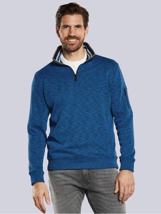engbers Herren Sweatshirt mit Stehkragen Blau 34350
