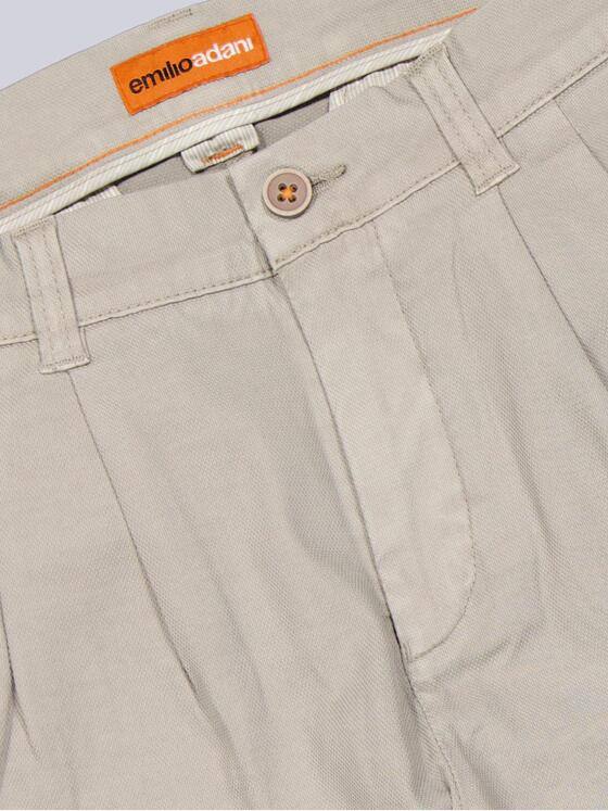 emilio adani Herren Chino mit Bundfalten Braunbeige 39114