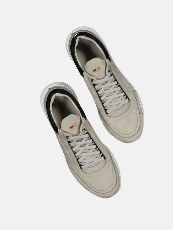 emilio adani Herren Sneaker aus Nubukleder Grau 32659