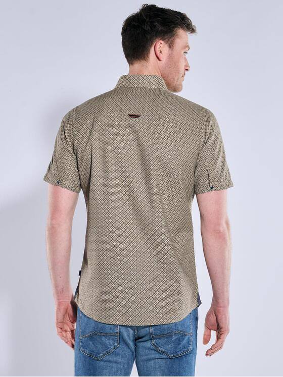engbers Herren Kurzarm-Hemd gemustert Sand 39184