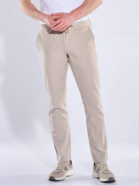 engbers Herren Chino mit Leinenanteil Braunbeige 40395