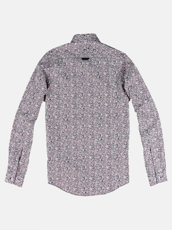 emilio adani Herren Langarm-Print Hemd Rot 30330
