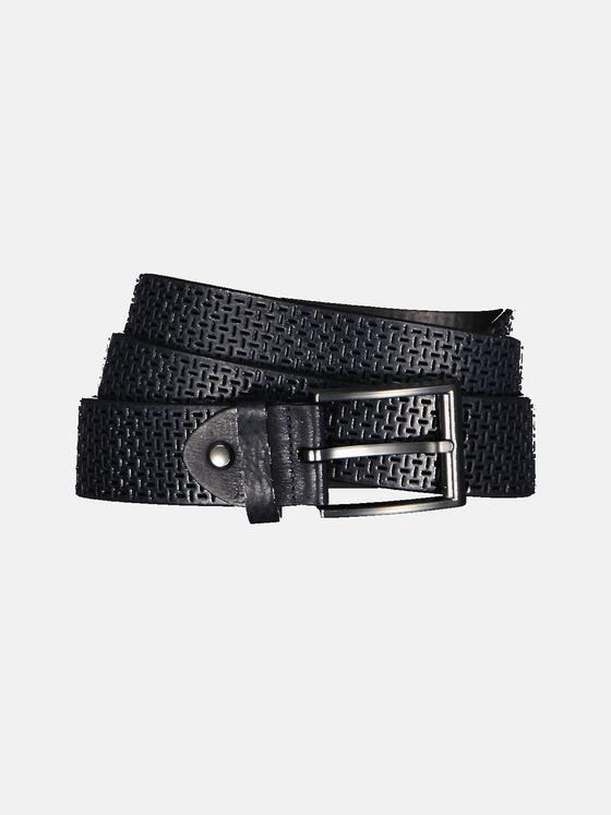 emilio adani Herren Ledergürtel Blau 34262