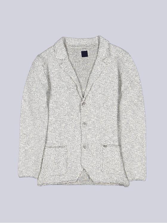 engbers Herren Strick-Sakko strukturiert Naturweiss 39627