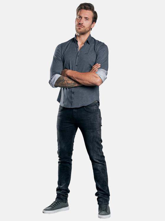emilio adani Herren Hemd langarm Schwarz 30373