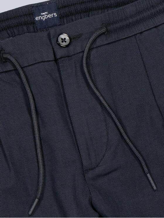 engbers Herren Chino mit Tunnelzug Anthrazit 39117
