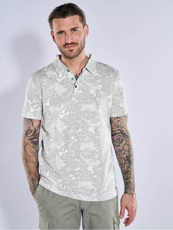 emilio adani Herren Polo-Shirt gemustert Grau 38933