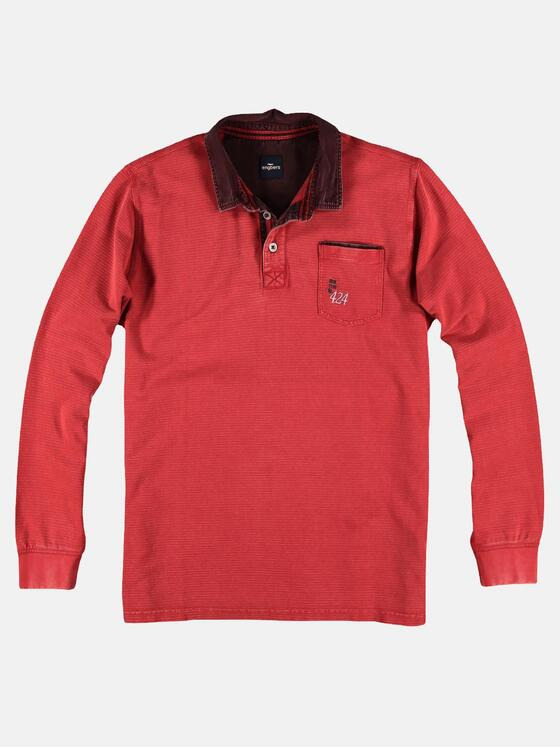 engbers Herren Poloshirt langarm Signalrot 28913