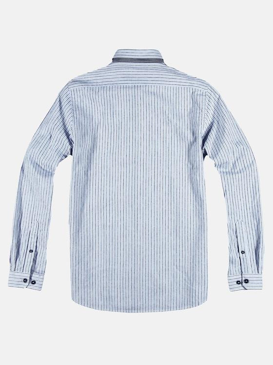 emilio adani Herren leichtes Hemd mit Webstreifen Blau 29424