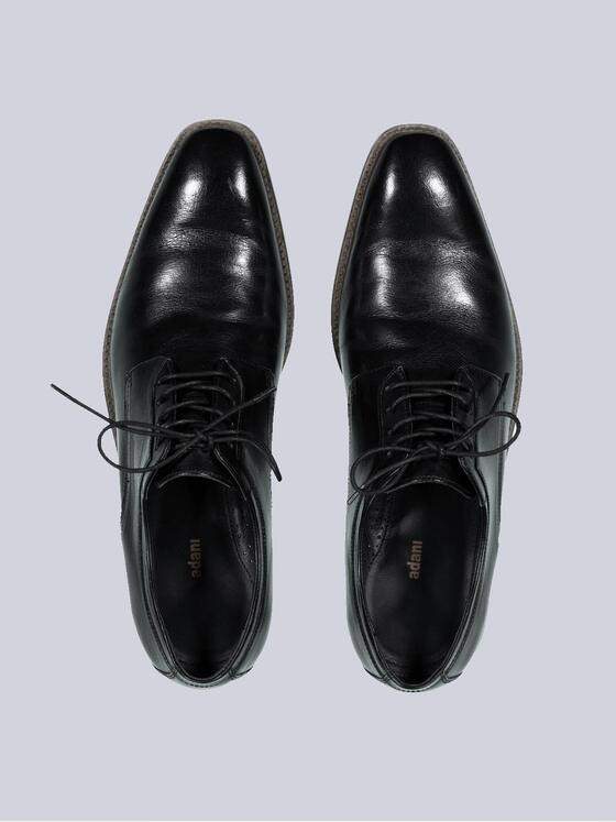 emilio adani Herren Business-Schuh aus Leder Schwarz 35701