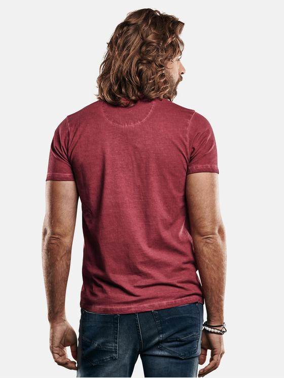 emilio adani Herren Henley T-Shirt Rot 29253