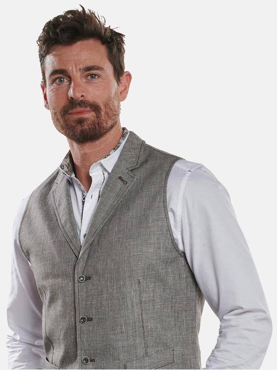 engbers Herren Sakkoweste mit Leinenanteil Hellbraun 32596