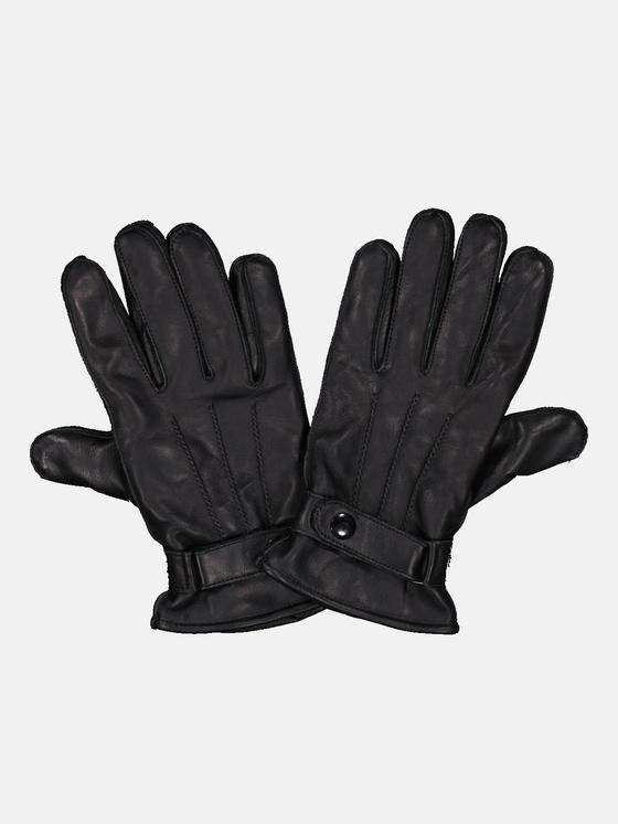 engbers Herren Lederhandschuhe Schwarz 32132