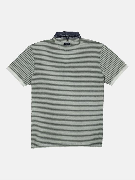 engbers Herren Polo-Shirt gestreift Grau 35053
