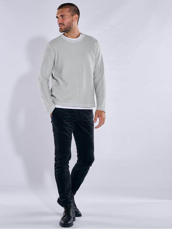 emilio adani Herren Pullover strukturiert Hellgrau 38024