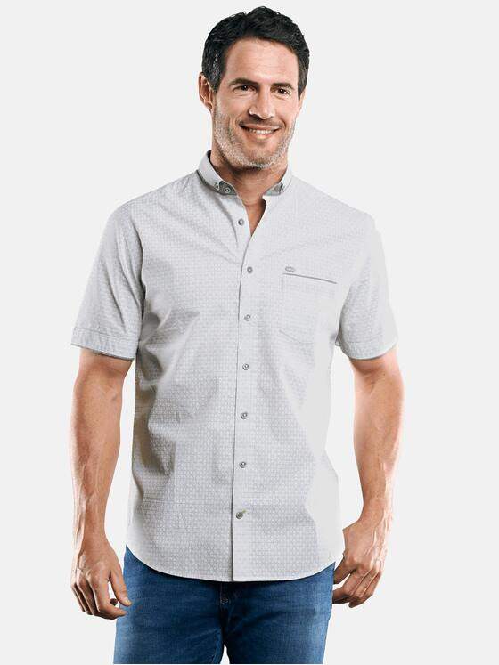 engbers Herren Dezent gemustertes Hemd Grau 29464