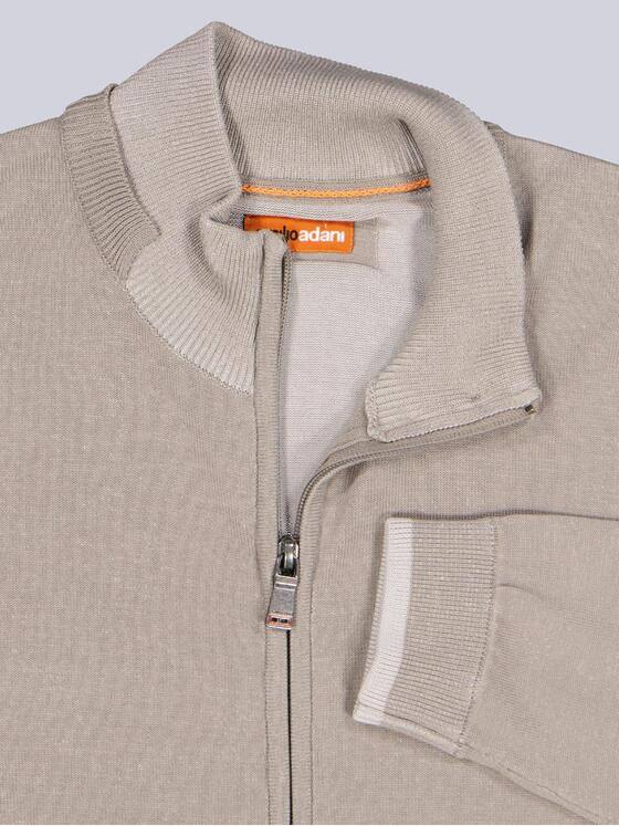 emilio adani Herren Cardigan strukturiert Grau 38943