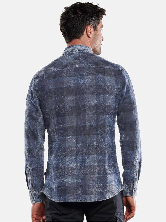 engbers Herren Langarm-Hemd kariert Indigoblau 31884
