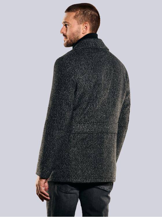emilio adani Herren Mantel regular Grau 35517