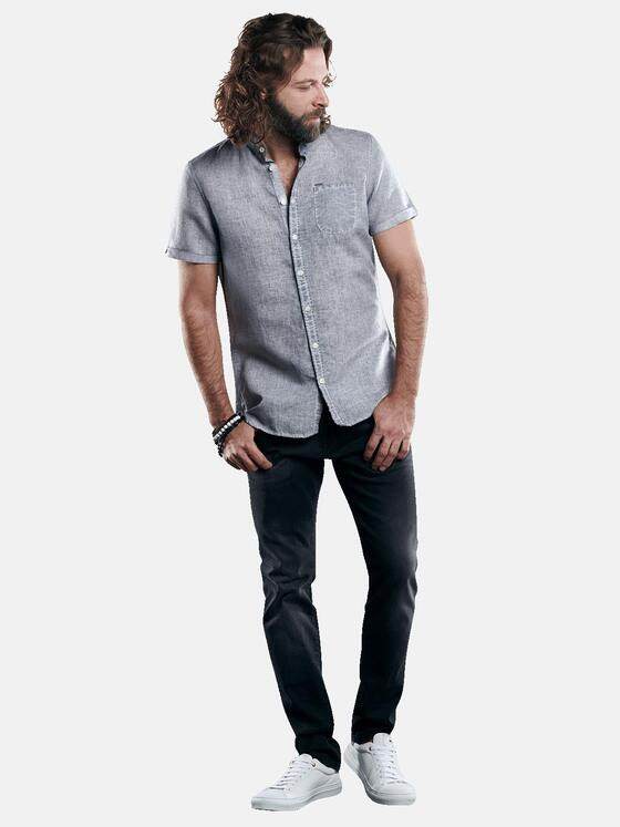 emilio adani Herren Sommerliches Halbleinenhemd Grau 29773